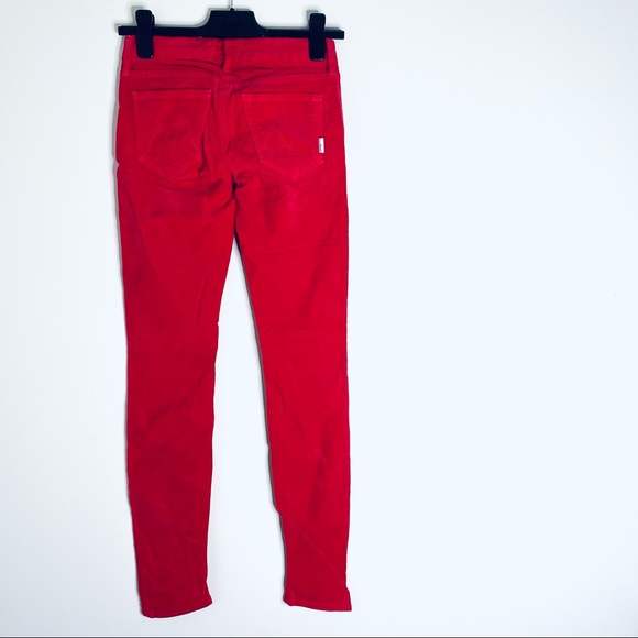 MOTHER Bunny The Looker Velvet Skinny Pants - Picture 8 of 13